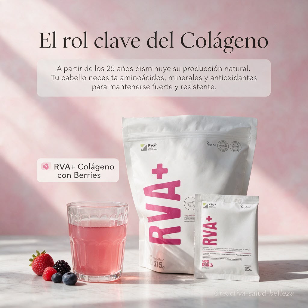 Renova +Biopeptidos de colágeno, sabor Berries | Tu belleza y bienestar desde adentro